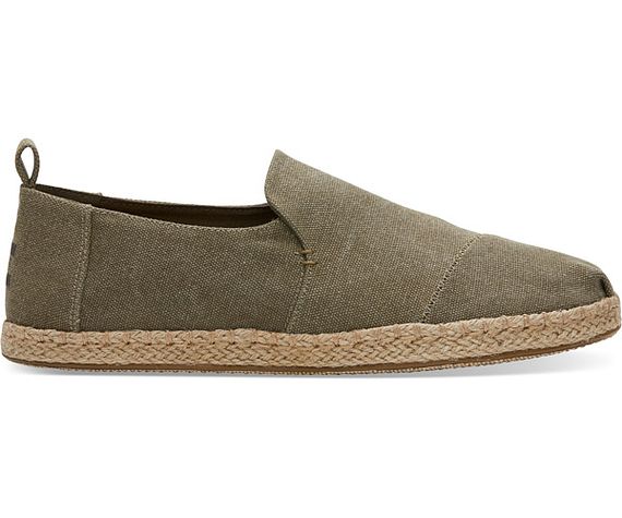 M's Deconstructed Rope Canvas - Olive Washed Canvas