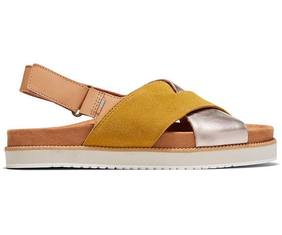 W's Marisa - Amber Gold Suede/Metallic Leather