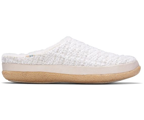 W's Ivy Slipper - White Sparkle Tweed 