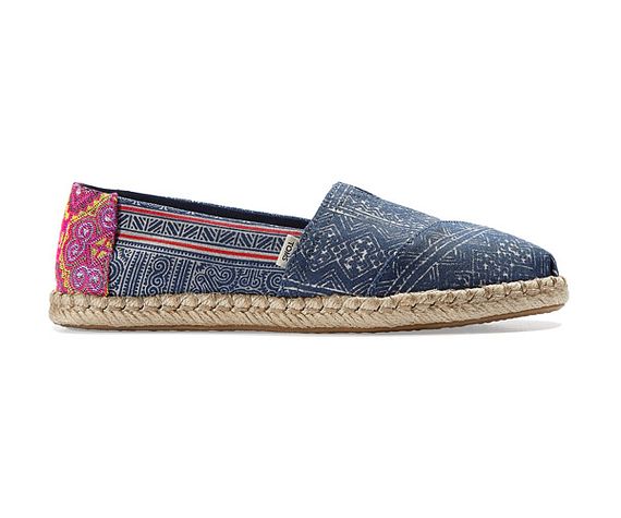 W's Alpargata Rope Hmong Print - Indigo