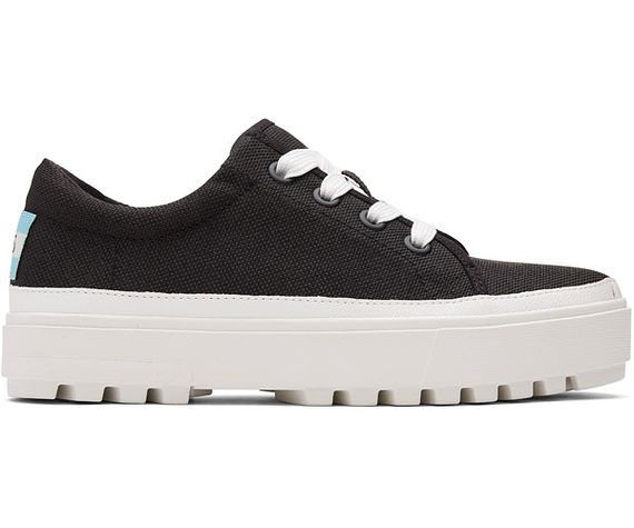 W's Lace-Up Lug Canvas - Black